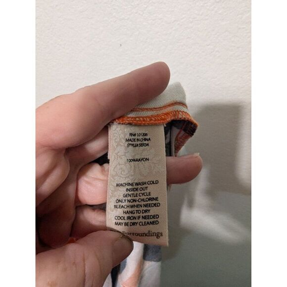 Women's Soft Surroundings Cabana Bay Wide Leg Crop Pants Vermillion Aqua 2X - Picture 11 of 12